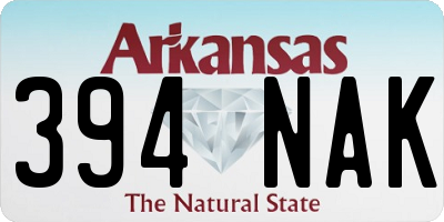 AR license plate 394NAK
