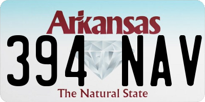 AR license plate 394NAV