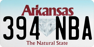 AR license plate 394NBA
