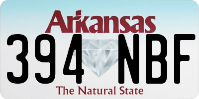 AR license plate 394NBF