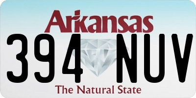 AR license plate 394NUV