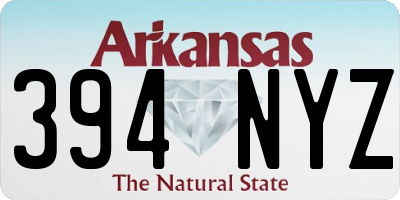 AR license plate 394NYZ