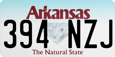 AR license plate 394NZJ
