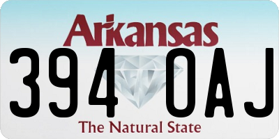 AR license plate 394OAJ