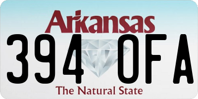 AR license plate 394OFA