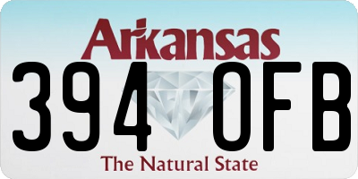 AR license plate 394OFB