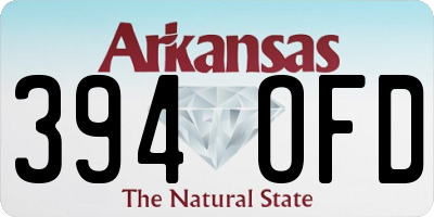 AR license plate 394OFD