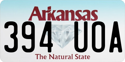 AR license plate 394UOA