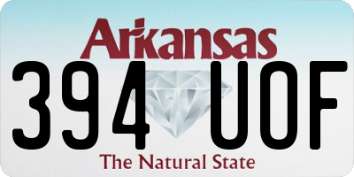AR license plate 394UOF