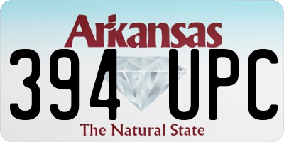 AR license plate 394UPC