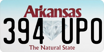 AR license plate 394UPO