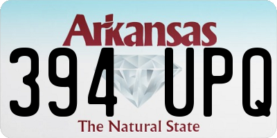 AR license plate 394UPQ