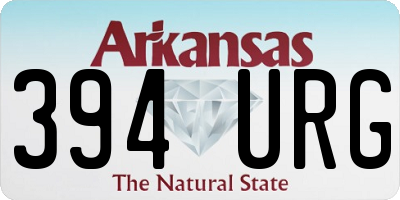 AR license plate 394URG