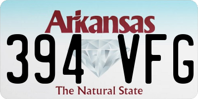 AR license plate 394VFG