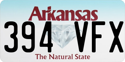 AR license plate 394VFX