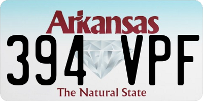 AR license plate 394VPF