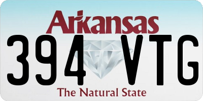 AR license plate 394VTG