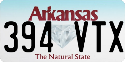 AR license plate 394VTX