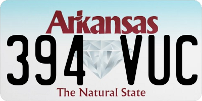 AR license plate 394VUC