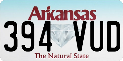 AR license plate 394VUD