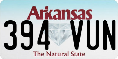 AR license plate 394VUN