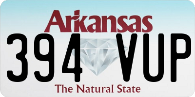 AR license plate 394VUP