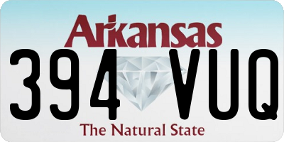 AR license plate 394VUQ