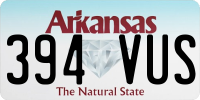 AR license plate 394VUS