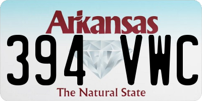 AR license plate 394VWC