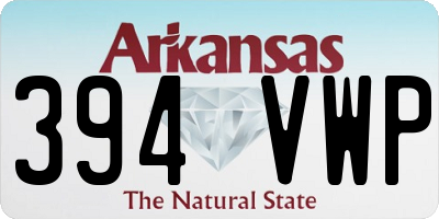 AR license plate 394VWP