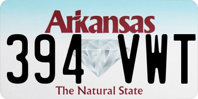AR license plate 394VWT
