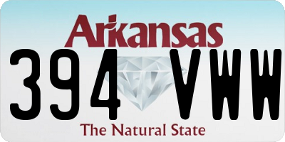AR license plate 394VWW