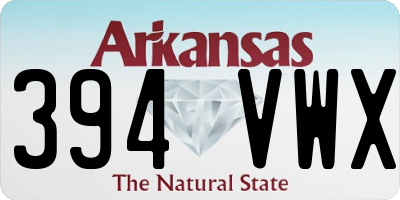 AR license plate 394VWX