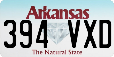 AR license plate 394VXD