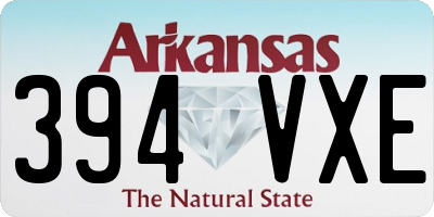 AR license plate 394VXE