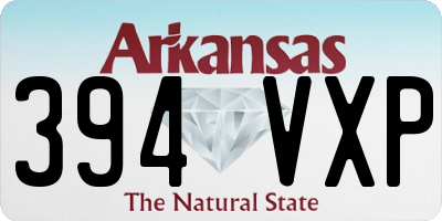 AR license plate 394VXP