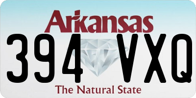 AR license plate 394VXQ