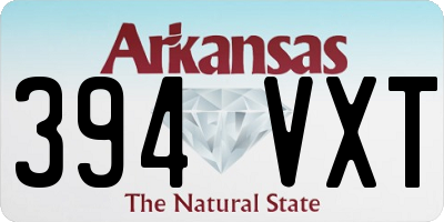 AR license plate 394VXT