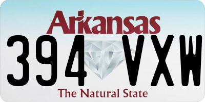 AR license plate 394VXW