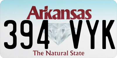 AR license plate 394VYK