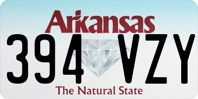 AR license plate 394VZY