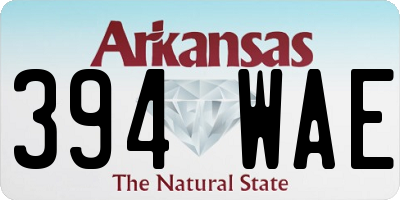 AR license plate 394WAE