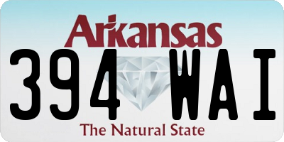 AR license plate 394WAI