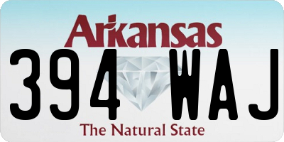 AR license plate 394WAJ