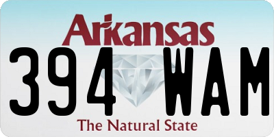 AR license plate 394WAM