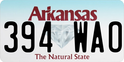 AR license plate 394WAO
