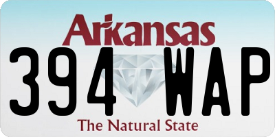 AR license plate 394WAP