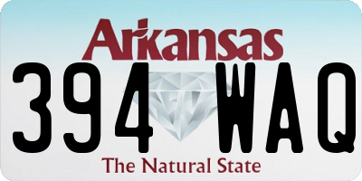 AR license plate 394WAQ