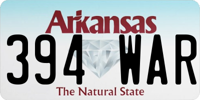 AR license plate 394WAR