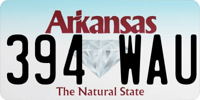 AR license plate 394WAU